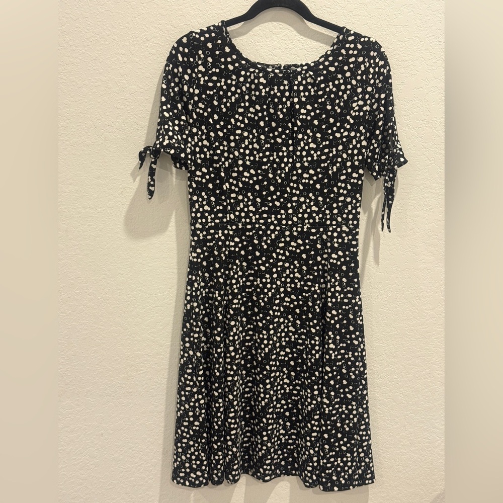 Talbots Black and White Floral Mini Dress